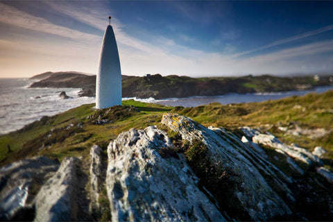 Baltimore Beacon with Sherkin Island, West Cork coast, Ireland — fine art landscape photograph by Peter Cox