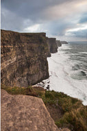 Dramatic view of the Cliffs of Moher on a windy day, Co. Clare, fine art landscape photograph by Peter Cox