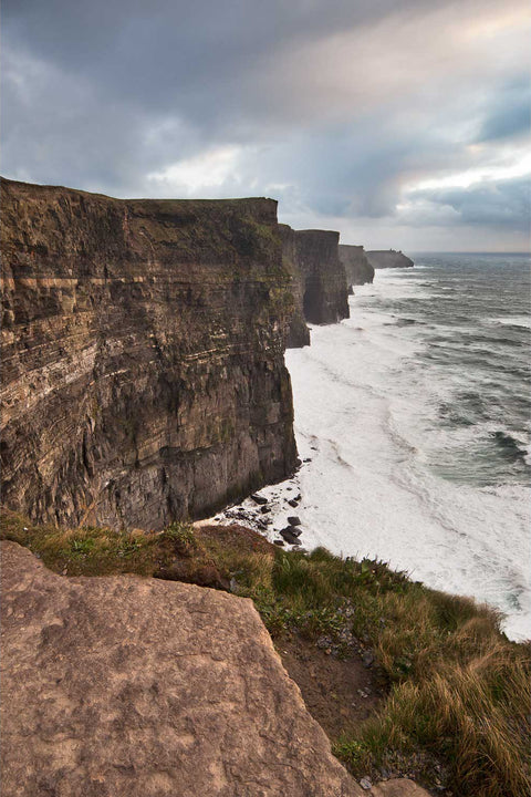 Dramatic view of the Cliffs of Moher on a windy day, Co. Clare, fine art landscape photograph by Peter Cox