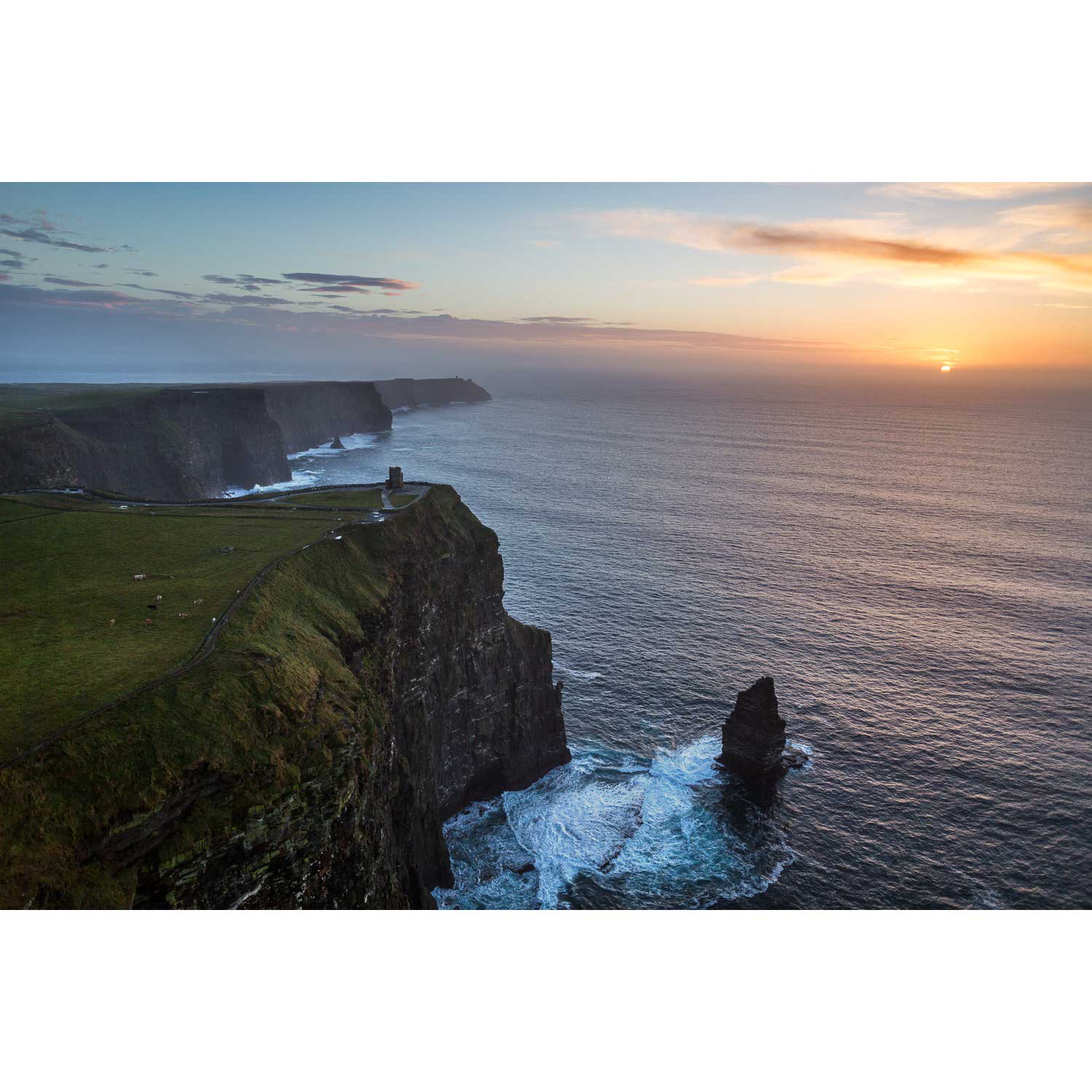 Rainy Sunset outlet at Cliffs of Moher (Framed photo)