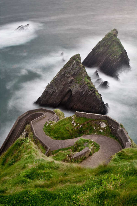 Long exposure of Dunquin Harbour and sea stacks, Dingle Peninsula, Co. Kerry, fine art landscape photograph by Peter Cox