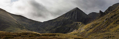 Panoramic view of Carrauntoohil and Hag's Glen, MacGillycuddy's Reeks, Co. Kerry, fine art landscape photograph by Peter Cox