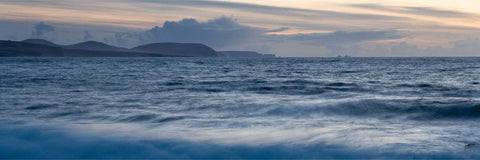 Benwee Head and the Stags after sunset, coastal mountains, Co. Mayo, Ireland — fine art landscape photograph by Peter Cox