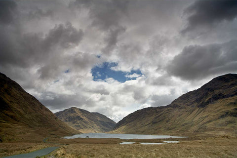 Doo Lough Valley with mountains and lake on a blustery day, Co. Mayo, fine art landscape photograph by Peter Cox