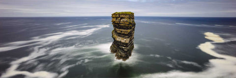 Panoramic long exposure of Dun Briste sea stack at Downpatrick Head, Co. Mayo, fine art landscape photograph by Peter Cox