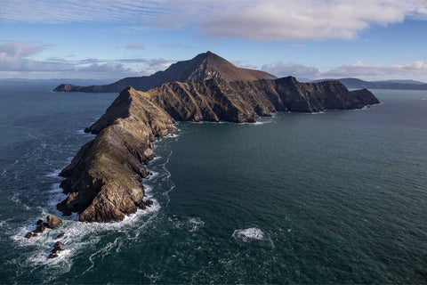 Aerial photograph of Achill Head, Co. Mayo, Ireland, dramatic cliffs extending into the Atlantic by Peter Cox