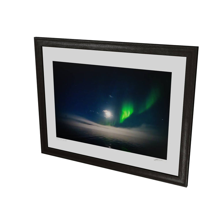Aurora over Scoresby, Greenland — framed fine art print
