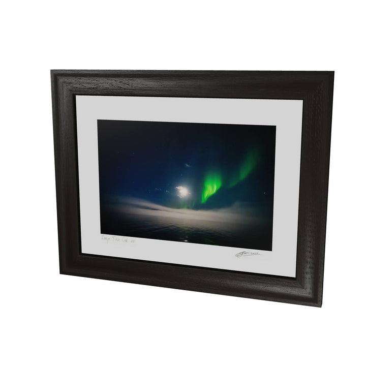 Aurora over Scoresby, Greenland — framed fine art print