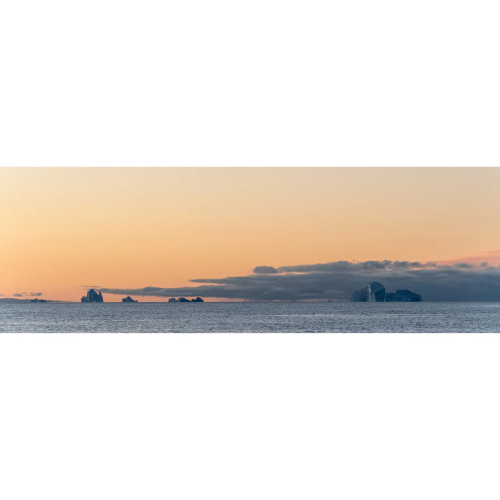 Icebergs at Dusk, Scoresby Sound, Greenland