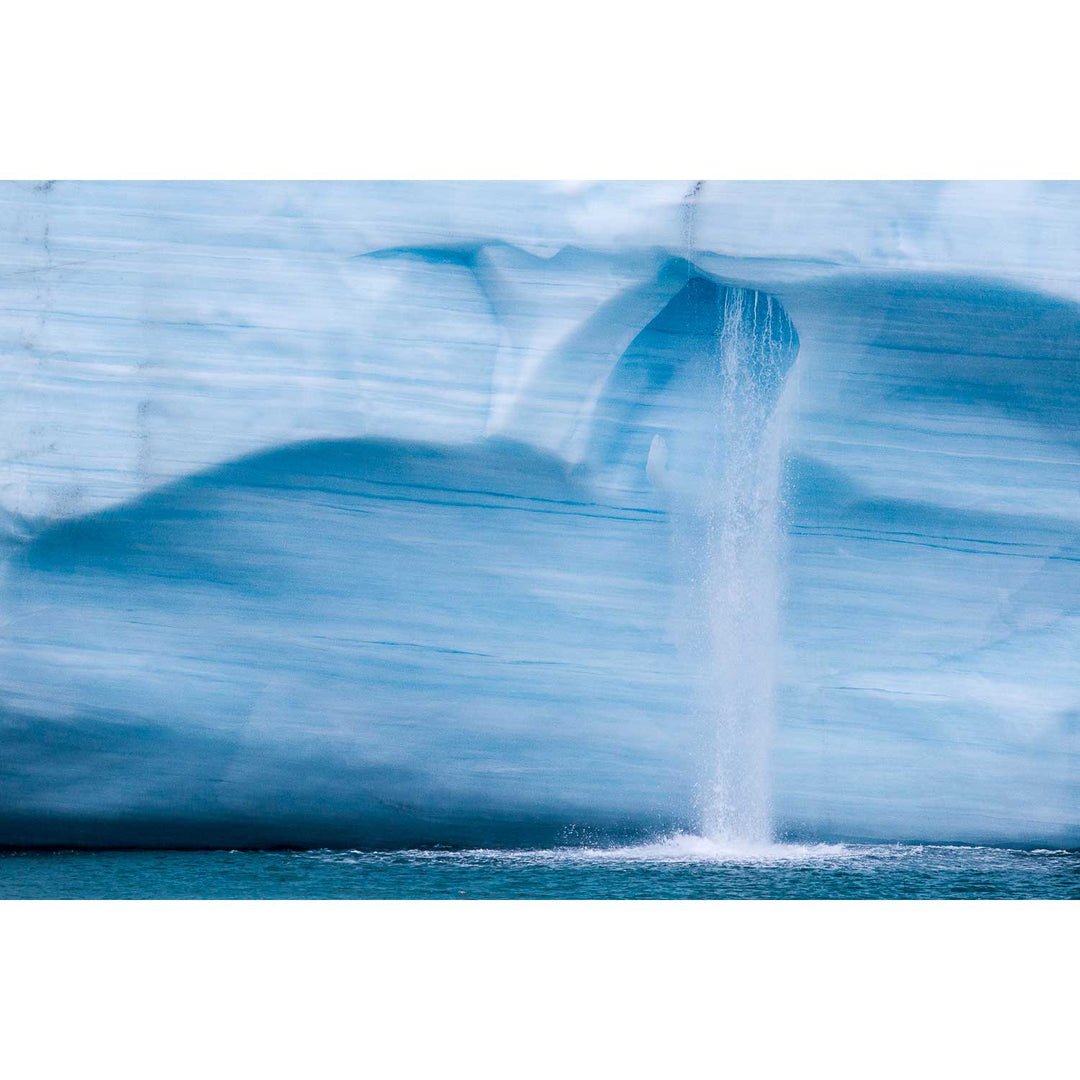 Meltwater Waterfall, Brasvellbreen Ice Wall, Svalbard