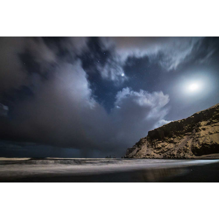 Winter Moonlight, Reynisfjara, Iceland